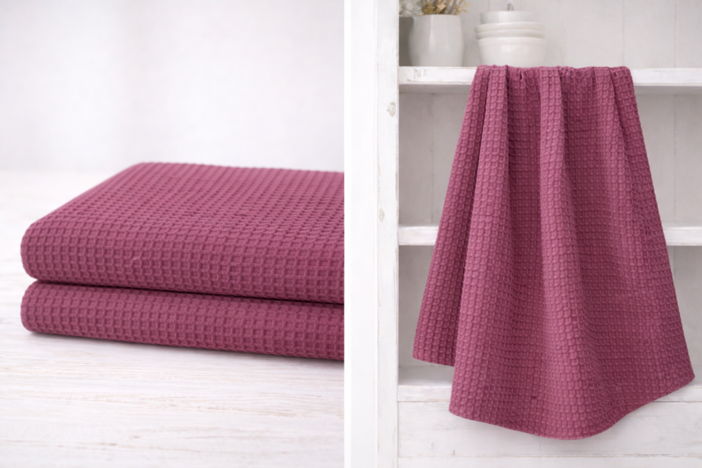 Algodón Waffle “Brisa malva”- 150 cm ancho — imagen 1