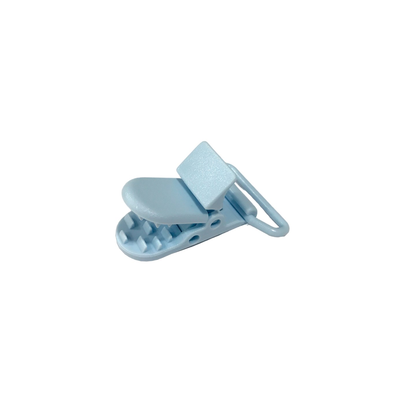 Clip de plástico para chupete de color azul claro — imagen 1