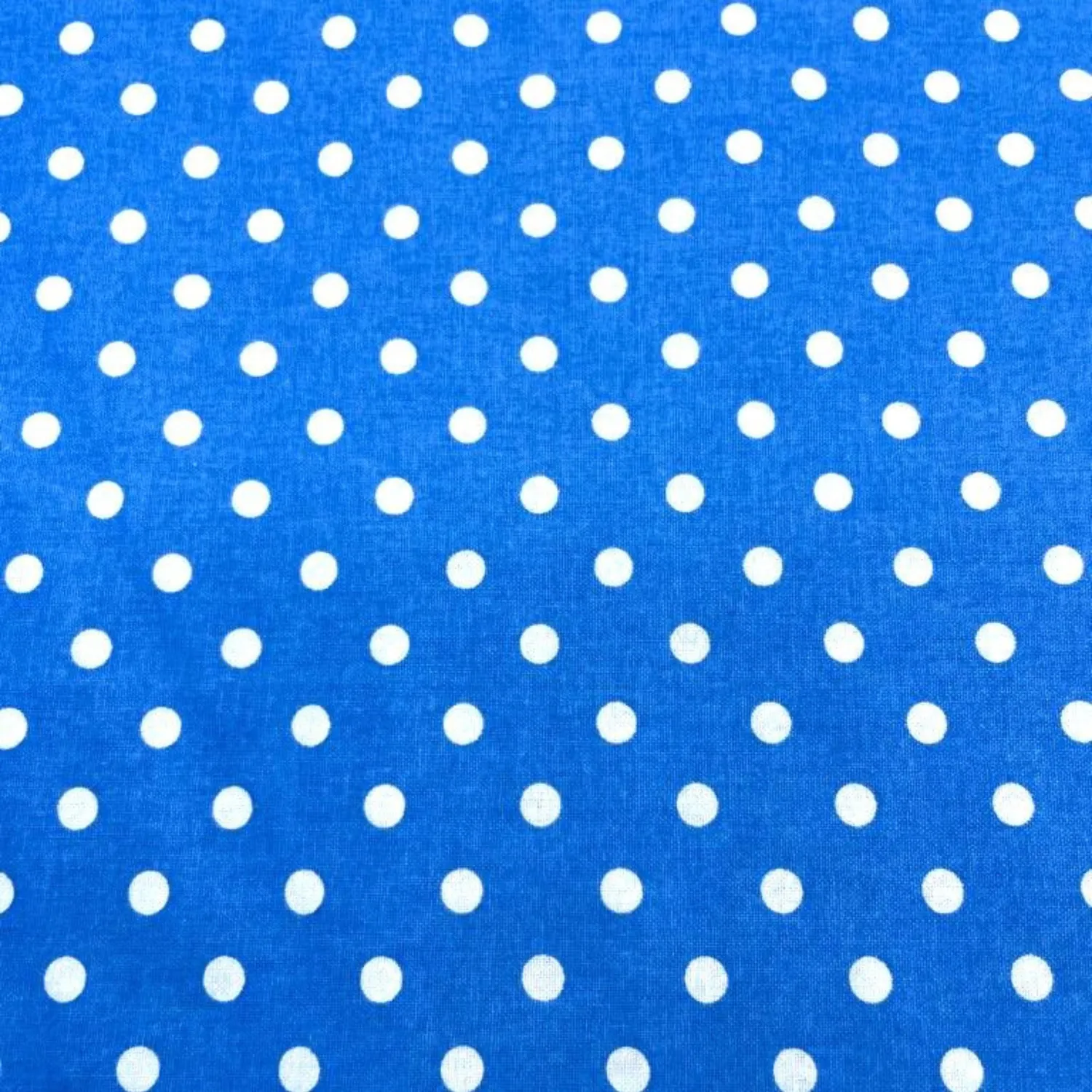 Algodón 100% topos grandes azul eléctrico