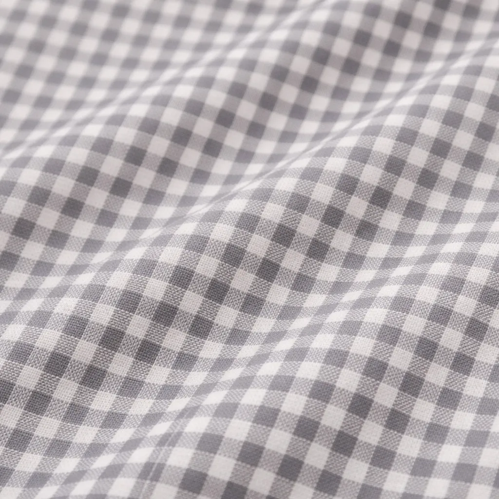 Algodón Vichy “Campo gris” – Cuadro 2,7 mm – 150 cm