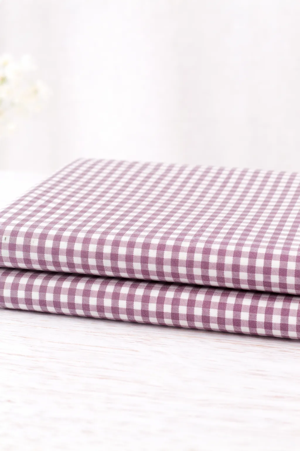 Algodón Vichy “Campo malva” – Cuadro 2,7 mm – 150 cm