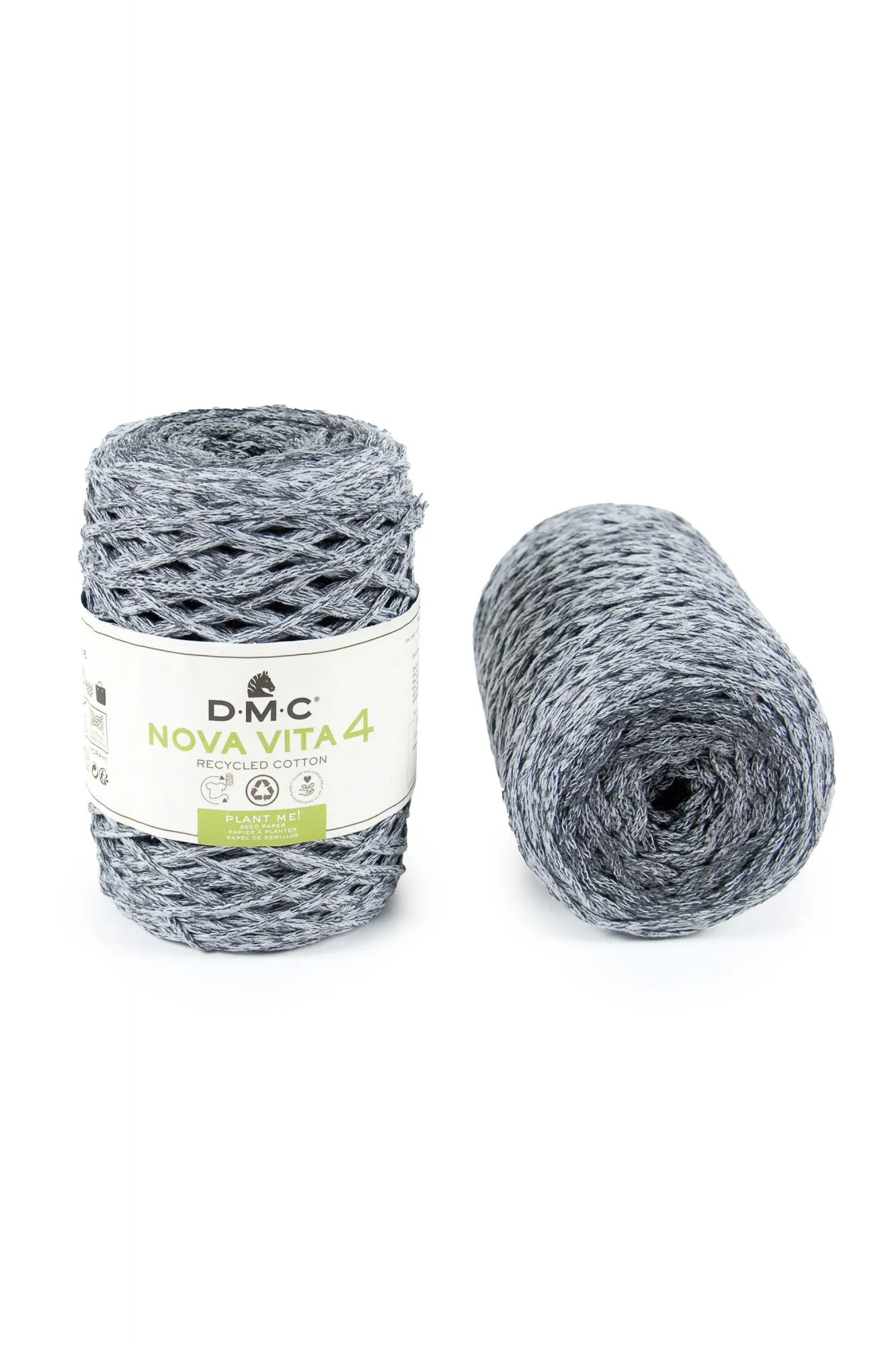 DMC Hilo nova vita 4-crochet tricot macramé – 122- gris degrade — imagen 1