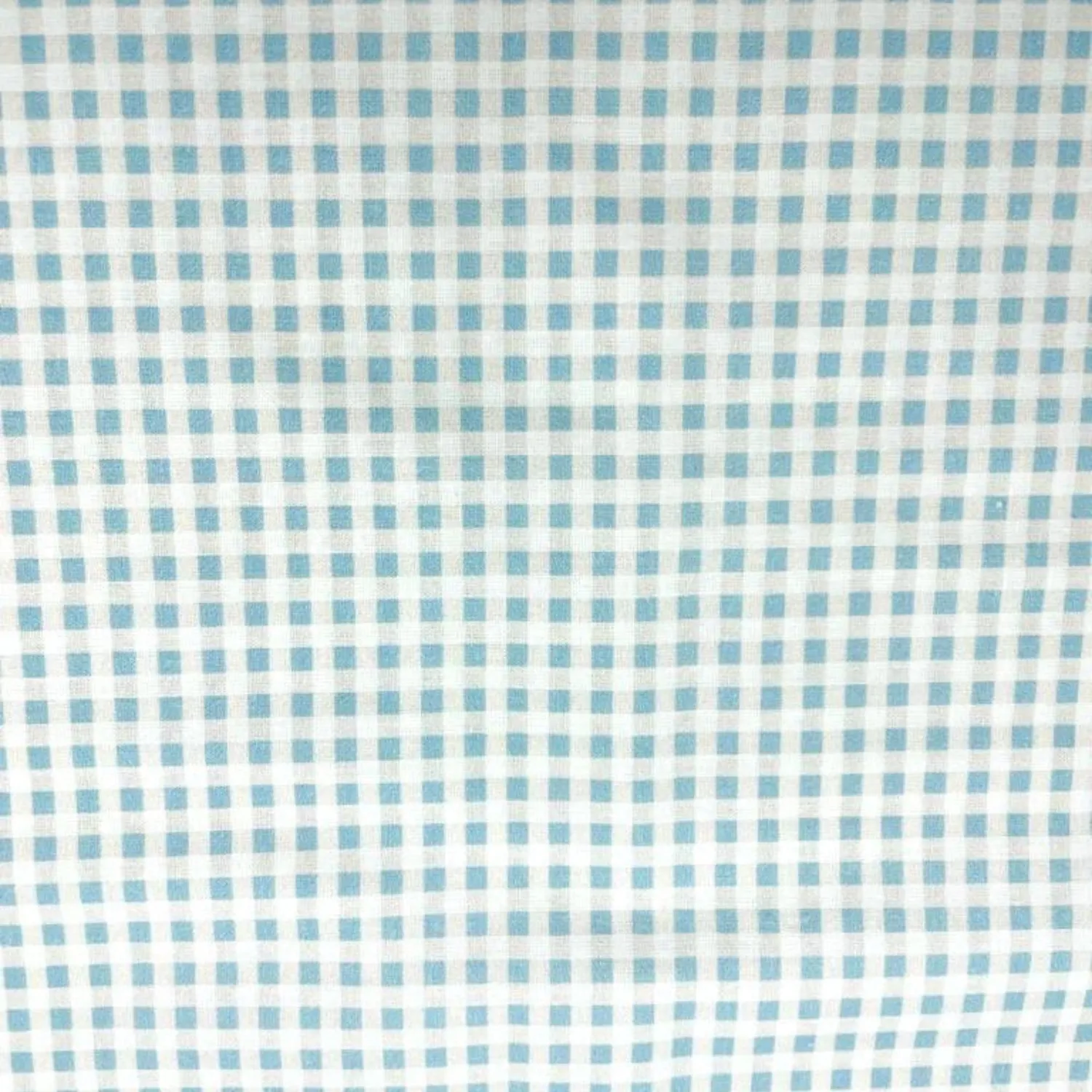Tela algodón 100% Campaigne Chic azul claro cuadro pequeño — imagen 1