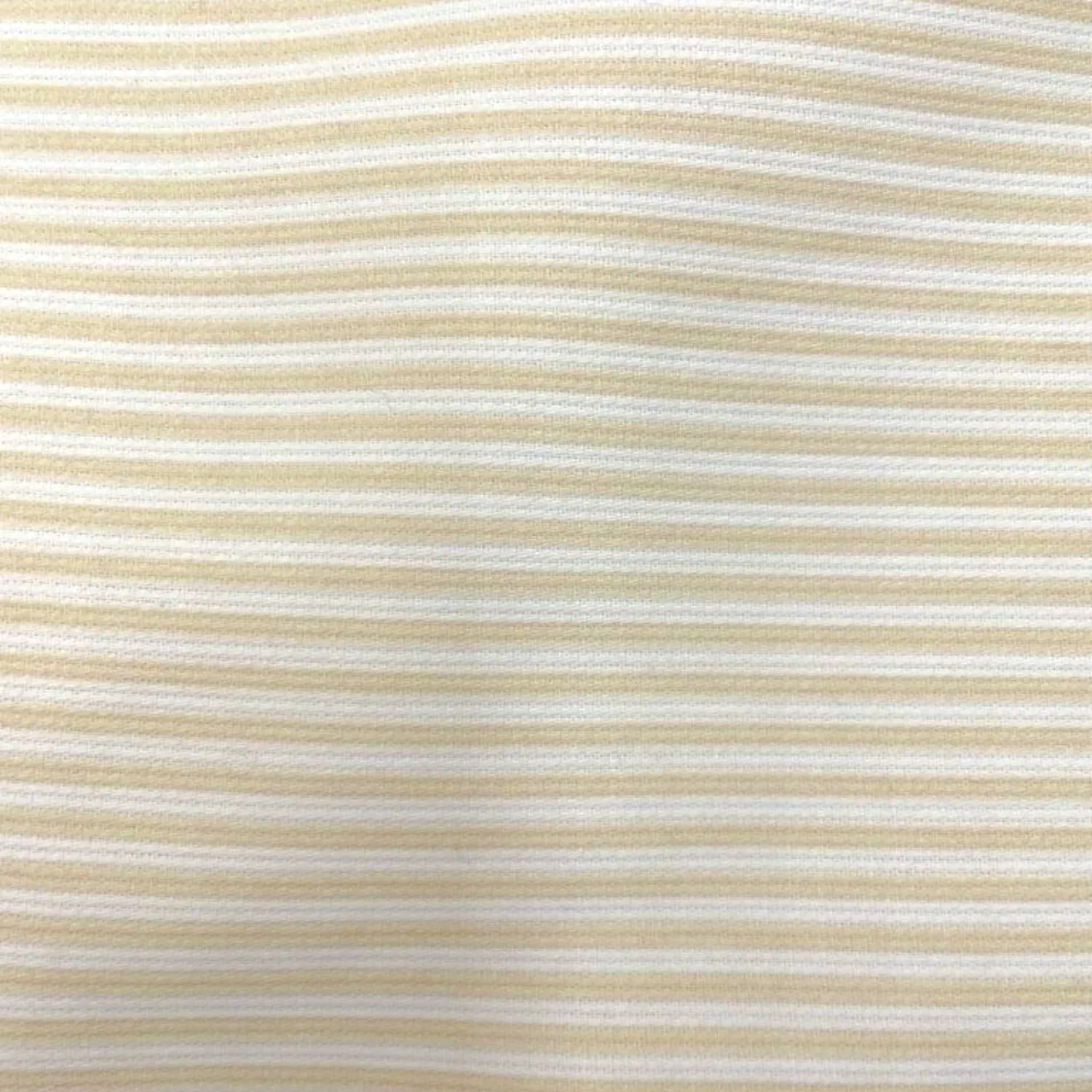 Tela Pique estampada algodón 100% rayas beige/blanco — imagen 1