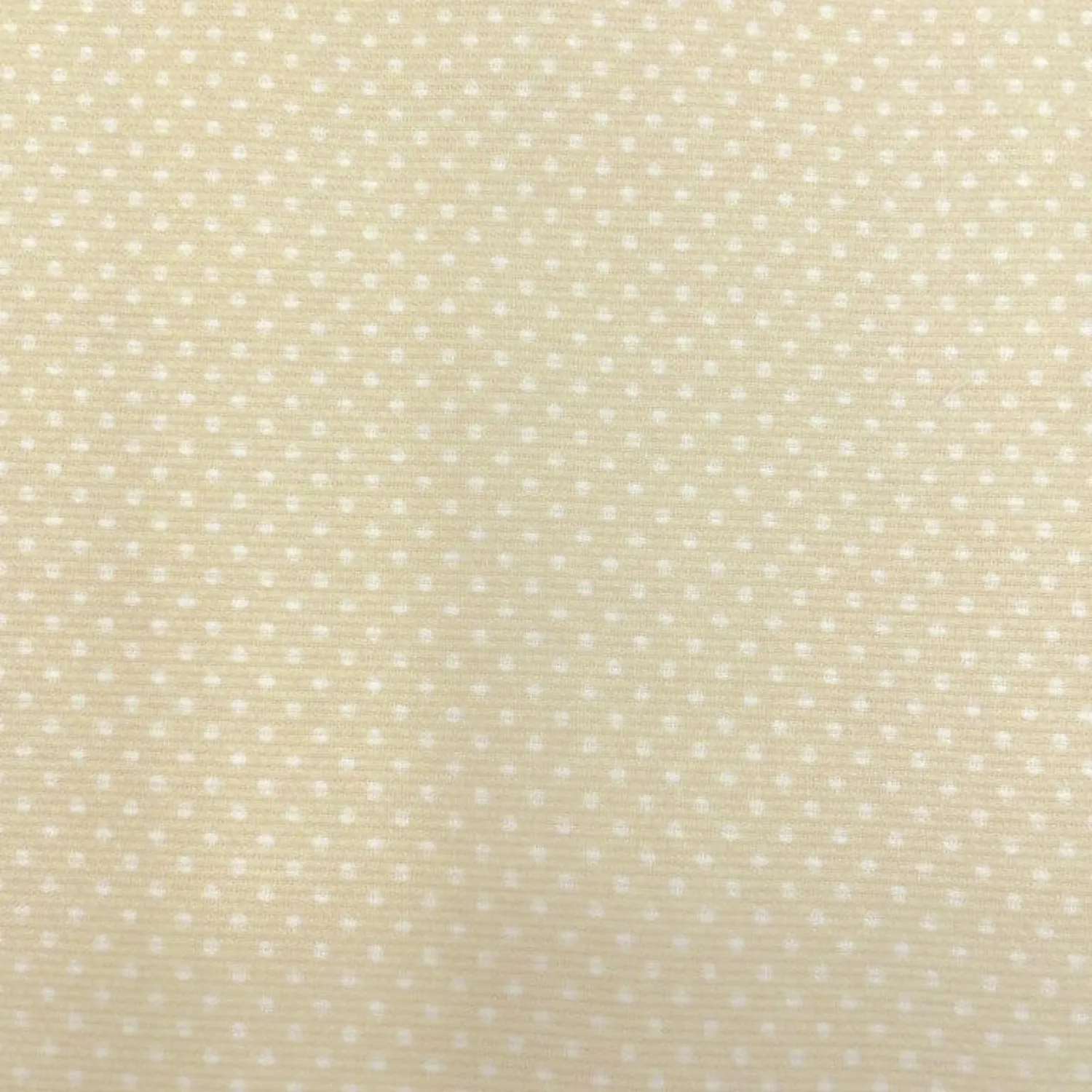 Tela Pique estampada algodón 100% topos blancos/ beige — imagen 1