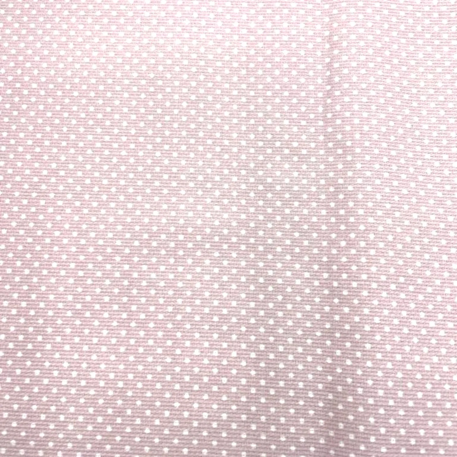 Tela Pique estampada algodón 100% topos maquillaje/blanco — imagen 1