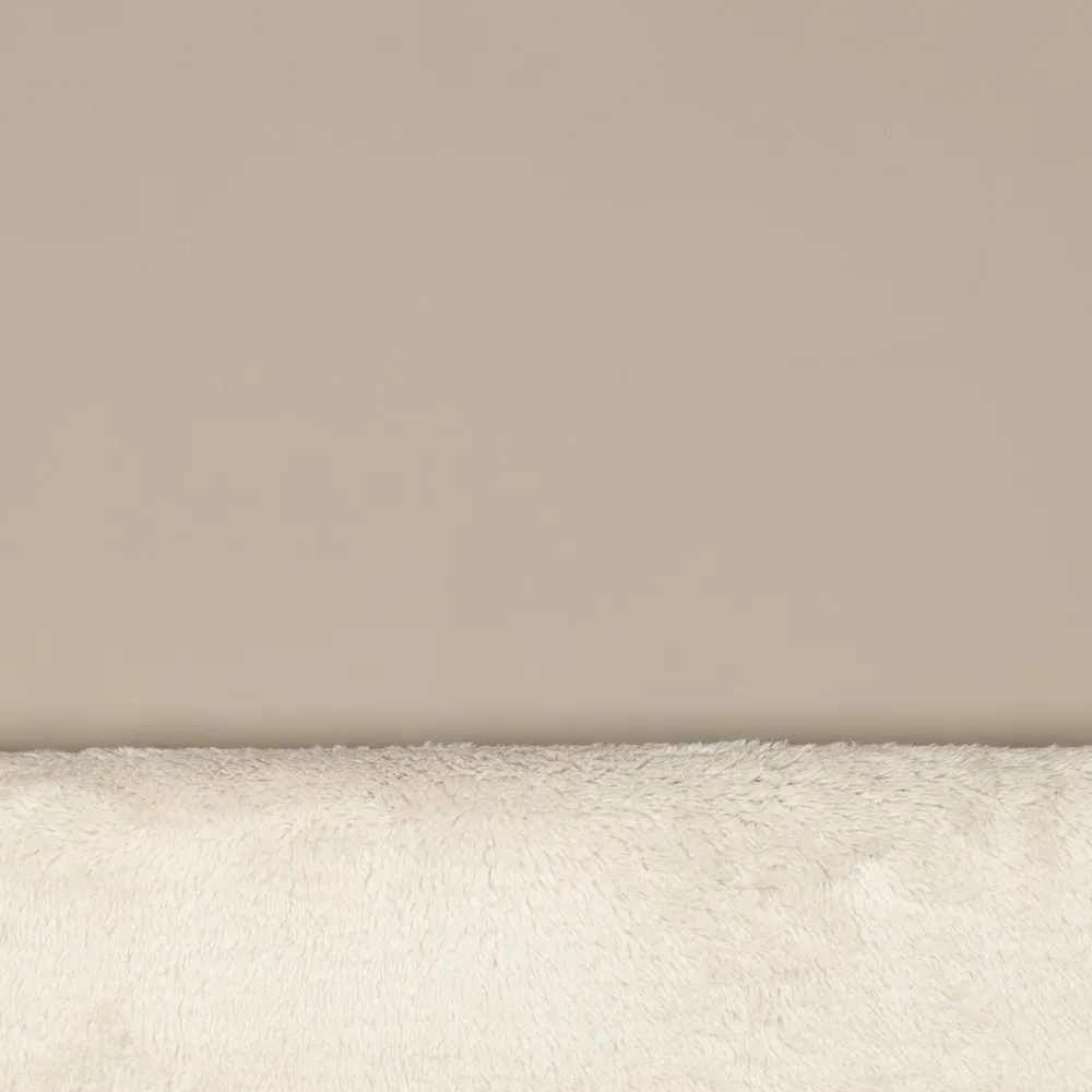Tela polipiel con borreguito color beige — imagen 1