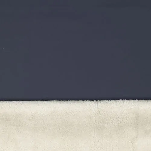 Tela polipiel con borreguito color navy