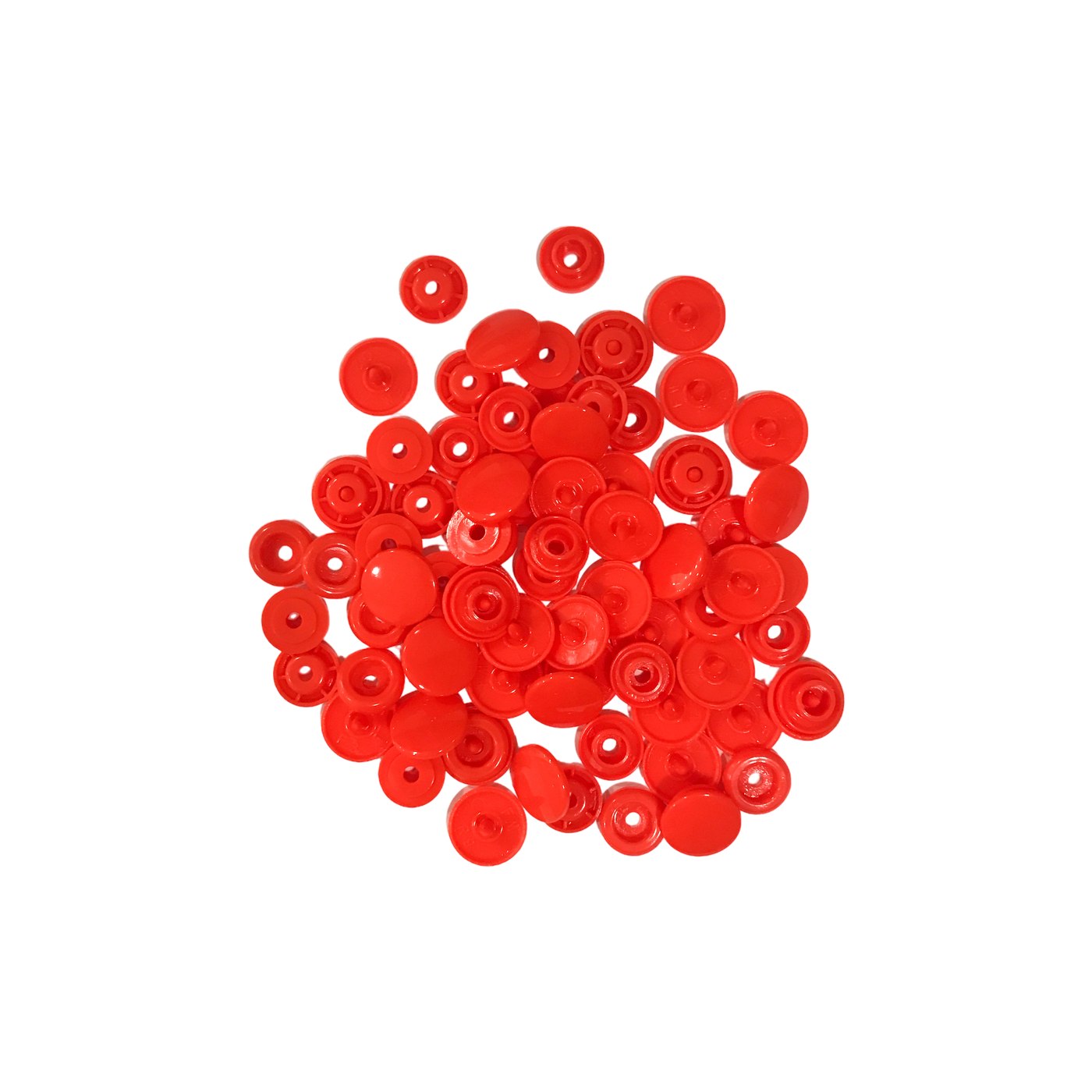 BROCHES DE PRESIÓN SNAPS DE PLÁSTICO DE 12 mm ROJO — imagen 1